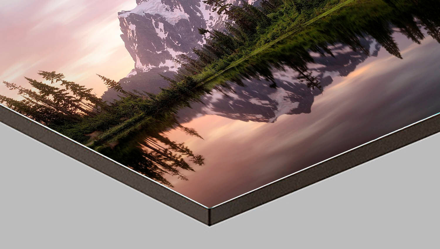 metal print attached to the backing