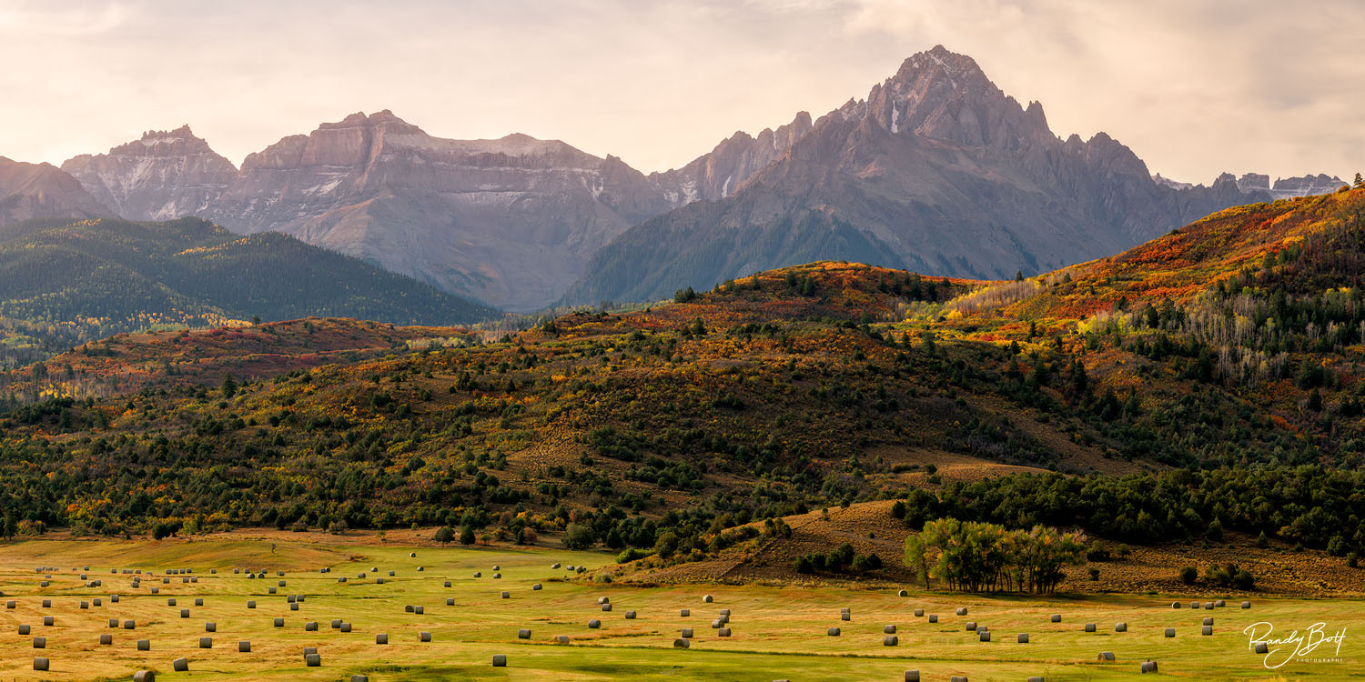 sunrise at the double RL ranch in Ridgway Colorado.