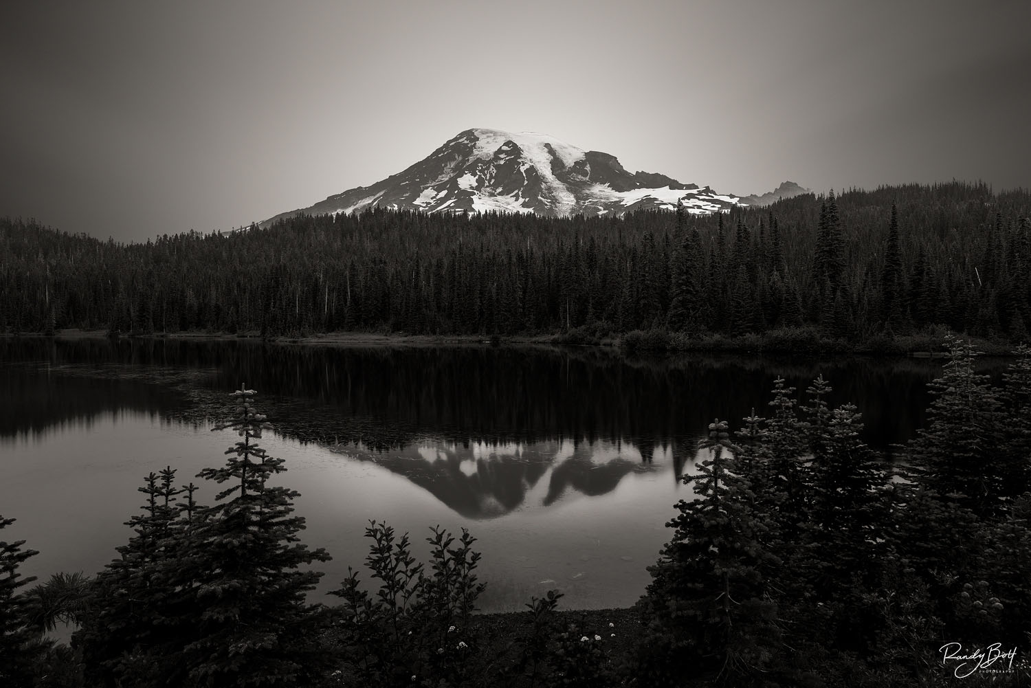 Mount Rainier Black and White Mount rainier in black and white long exposure